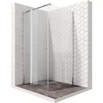 Душевой уголок Ambassador Nord 100x100 с поддоном, прозрачный, хром (13011106, ЛП00189)