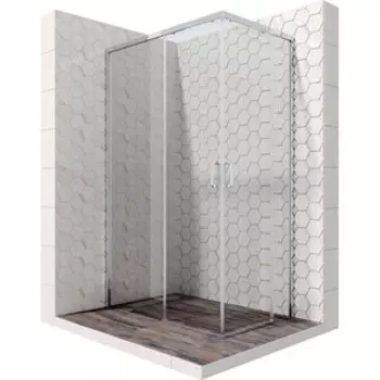 Душевой уголок Ambassador Queen 120x80 с поддоном, прозрачный, хром (11011106L, ЛП00058)