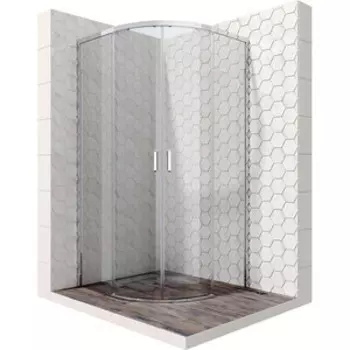 Душевой уголок Ambassador Queen 90x90 с поддоном, прозрачный, хром (11011101, ЛП00180)