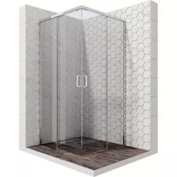 Душевой уголок Ambassador Queen 90x90 с поддоном, прозрачный, хром (11011104, ЛП00183)