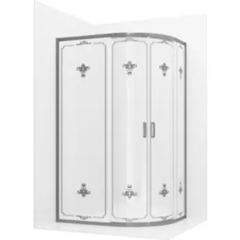 Душевой уголок Ambassador Royal 120х90 прозрачный с рисунком, хром (18015102)