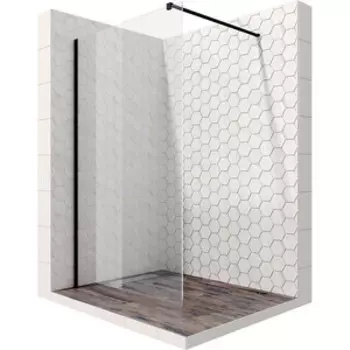 Душевой уголок Ambassador Waik-in 120x70 с поддоном, прозрачный, черный (15031112, ЛП00082)