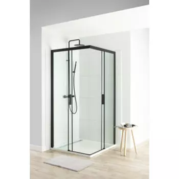Душевой уголок Aquanet Pleasure 100x100 с поддоном, прозрачный, черный матовый (AE60-S-100x100U-BT, 256322)
