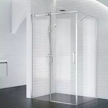 Душевой уголок BelBagno Acqua AH-1 120х90 с поддоном, прозрачный, хром (ACQUA-AH-1-120/90-C-Cr, ЛП00083)