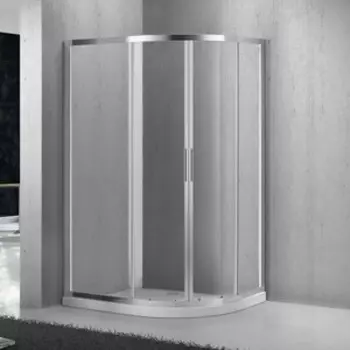 Душевой уголок BelBagno Sela RH-2 100х80 левый, прозрачный, с поддоном, хром (SELA-RH-2-100/80-C-Cr, TRAY-BB-RH-100/80-550-15-W-L)