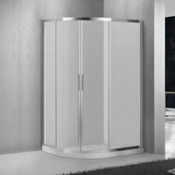 Душевой уголок BelBagno Sela RH-2 100х80 правый, рифленый Punto, с поддоном, хром (SELA-RH-2-100/80-P-Cr, TRAY-BB-RH-100/80-550-15-W-R)