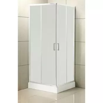 Душевой уголок BelBagno Uno 195-A-2 80х80 с поддоном, рифленый Punto, хром (UNO-195-A-2-80-P-Cr, ЛП00007)