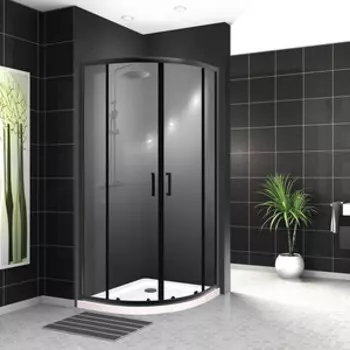 Душевой уголок BelBagno Uno-195 R-2 100х100 прозрачный, черный (UNO-195-R-2-100-C-NERO)