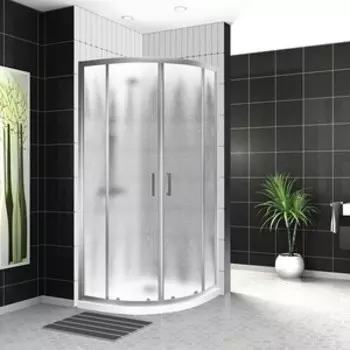 Душевой уголок BelBagno Uno-195 R-2 100х100 рифленый Шиншилла, хром (UNO-195-R-2-100-CH-CR)