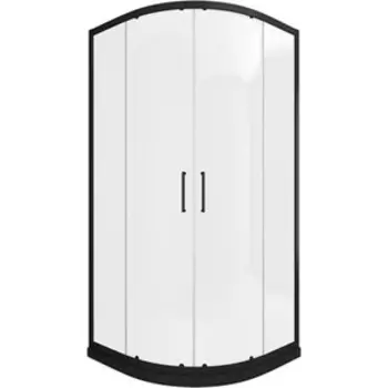 Душевой уголок Bravat Blackline 90x90 с поддоном, прозрачный, черный (BS090.1201B, ЛП00180)