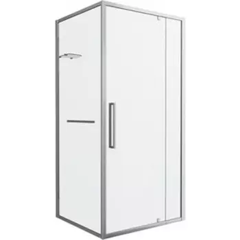 Душевой уголок Bravat Line 90x90 с поддоном, прозрачный, хром (BS090.2116A, ЛП00183)