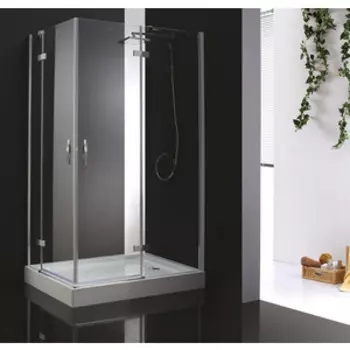 Душевой уголок Cezares Bergamo AH-2 120x90 левый, прозрачный, хром (BERGAMO-W-AH-2-120/90-C-Cr-L)