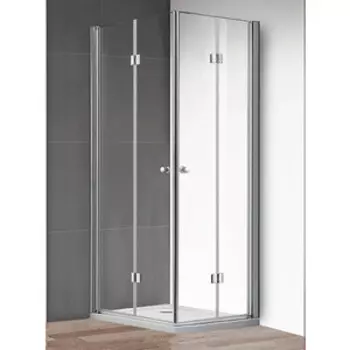 Душевой уголок Cezares ECO-O ASH-2 100x80 с поддоном, прозрачный, хром (ECO-O-ASH-2-80/100-C-Cr, ЛП00080)