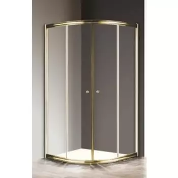Душевой уголок Cezares Giubileo R-2 80x80 прозрачный, золото (GIUBILEO-R-2-80-SCORREVOLE-C-G)