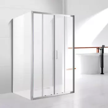 Душевой уголок Cezares Molveno AH-22 180x80 рифленый Punto, хром (MOLVENO-AH-22-180/80-P-Cr)