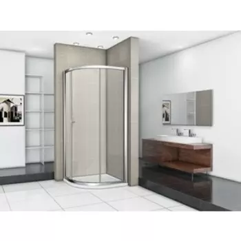 Душевой уголок Cezares Pratico R-1 90x90 с поддоном, рифленый Punto, хром (PRATICO-R-1-90-P-Cr, ЛП00180)