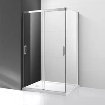 Душевой уголок Cezares Tandem-Soft AH-2 R 120x90 правый, с поддоном, рифленый Punto, хром (TANDEM-SOFT-AH-2-120/90-P-Cr-R, ЛП00083)