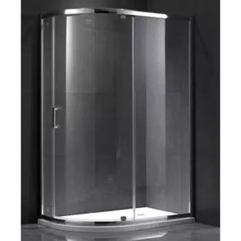 Душевой уголок Gemy Sunny Bay 120x80 правый, с поддоном, прозрачный, хром (S28182, ЛП00016)