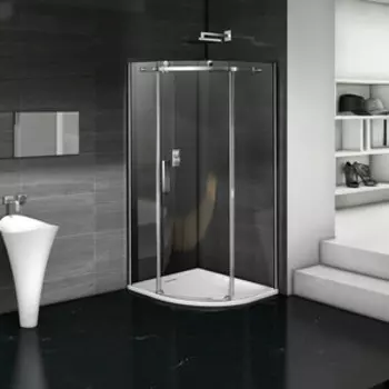 Душевой уголок Good Door Galaxy R 90х90 с поддоном, прозрачный, хром