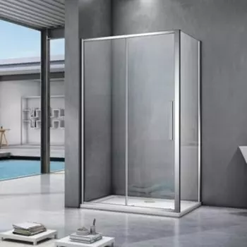 Душевой уголок Good Door Idea WTW+SP 140x90 с поддоном, прозрачный, хром