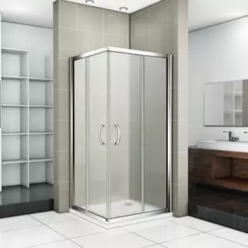 Душевой уголок Good Door Infinity CR 100х100 с поддоном, матовый Grape, хром