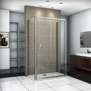 Душевой уголок Good Door Infinity WTW+SP 140х90 с поддоном, прозрачный, хром