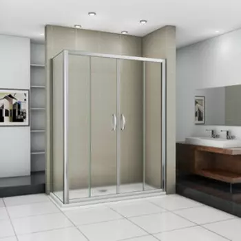 Душевой уголок Good Door Infinity WTW-TD+SP 150х90 матовый Grape, хром