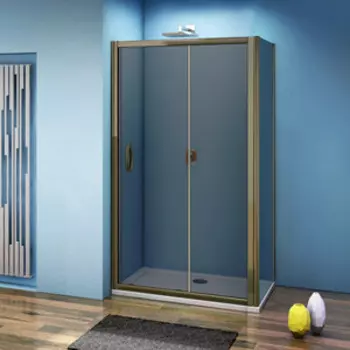 Душевой уголок Good Door Jazz WTW+SP 140x80 тонированный, бронза