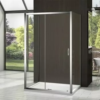 Душевой уголок Good Door Latte WTW+SP 140х90 прозрачный, хром матовый