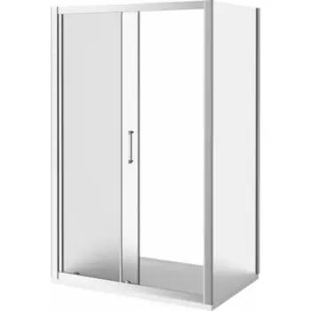 Душевой уголок Good Door Latte WTW+SP 140х90 с поддоном, матовый Grape, хром матовый