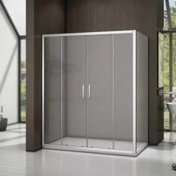 Душевой уголок Good Door Latte WTW-TD+SP 160х90 с поддоном, матовый Grape, хром с поддоном, матовый