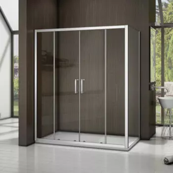 Душевой уголок Good Door Latte WTW-TD+SP 160х70 с поддоном, прозрачный, хром матовый