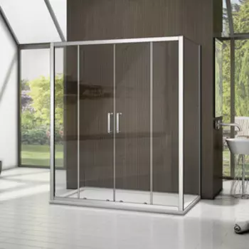 Душевой уголок Good Door Latte WTW-TD+SP+SP 160х70 с поддоном, прозрачный, хром матовый