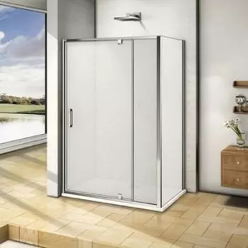 Душевой уголок Good Door Orion WTW-PD+SP 90x80 с поддоном, матовый Grape, хром