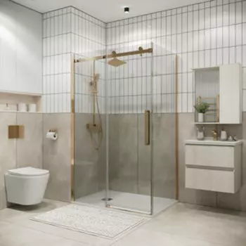 Душевой уголок Grossman Classic 120x80 прозрачный, золото сатин (120.K33.04.1280.32.00)