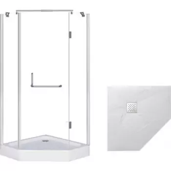 Душевой уголок Grossman Classic 90х90 с поддоном, прозрачный, хром (GR-8090, GR-S19090D)