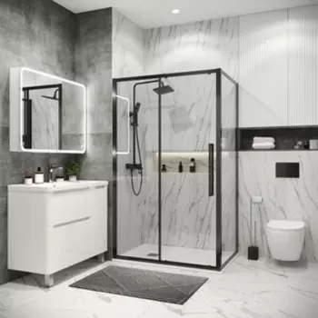 Душевой уголок Grossman Cosmo 110x70 прозрачный, графит сатин (120.K33.02.1170.42.00)