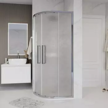 Душевой уголок Grossman Cosmo 80x80 шиншилла, хром (301.K33.02.8080.10.02)