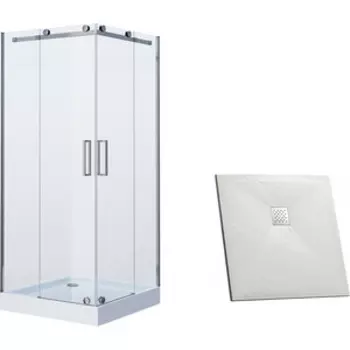 Душевой уголок Grossman Cosmo 90х90 с поддоном, прозрачный, хром (GR-1090, GR-S19090Q)