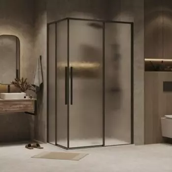 Душевой уголок Grossman Galaxy 110х100 шиншилла, черный матовый (300.K33.01.1110.21.02)