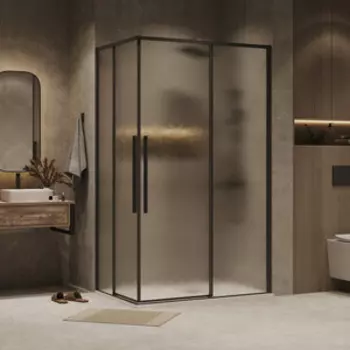 Душевой уголок Grossman Galaxy 90x80 шиншилла, черный матовый (300.K33.01.9080.21.02)