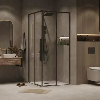 Душевой уголок Grossman Galaxy 90x90 прозрачный, черный матовый (300.K33.01.9090.21.00)