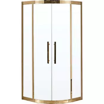 Душевой уголок Grossman Pragma 100x100 с поддоном, прозрачный, золото (PR-100G, PR-ST-100)
