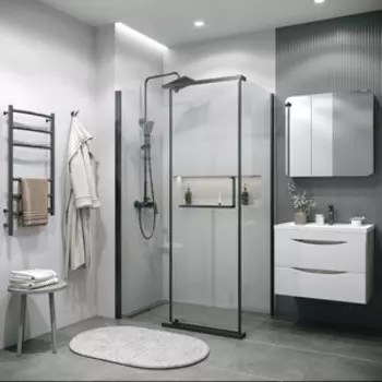 Душевой уголок Grossman Pragma 110x80 прозрачный, графит сатин (120.K33.03.1180.42.00)