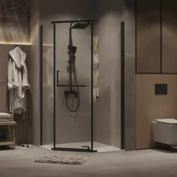 Душевой уголок Grossman Pragma 90x90 прозрачный, черный матовый (302.K33.03.9090.21.00)