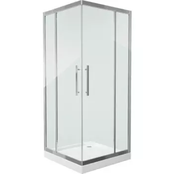 Душевой уголок Grossman Pragma 90x90 с поддоном, прозрачный, серебро (PR-90SQ, PR-ST-90Q)