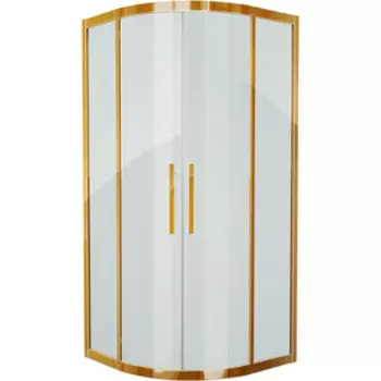 Душевой уголок Grossman Pragma 90x90 с поддоном, прозрачный, золото (PR-90G, PR-ST-90)