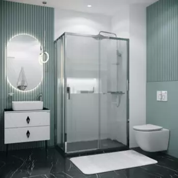 Душевой уголок Grossman Style 110x80 шиншилла, хром (120.K33.05.1180.10.02)