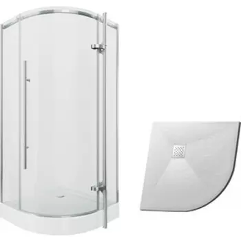 Душевой уголок Grossman Style 90x90 с поддоном, прозрачный, хром (GR-5090, GR-S19090)