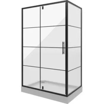 Душевой уголок Niagara Nova 120х80 прозрачная, черный (02200831BLACK)